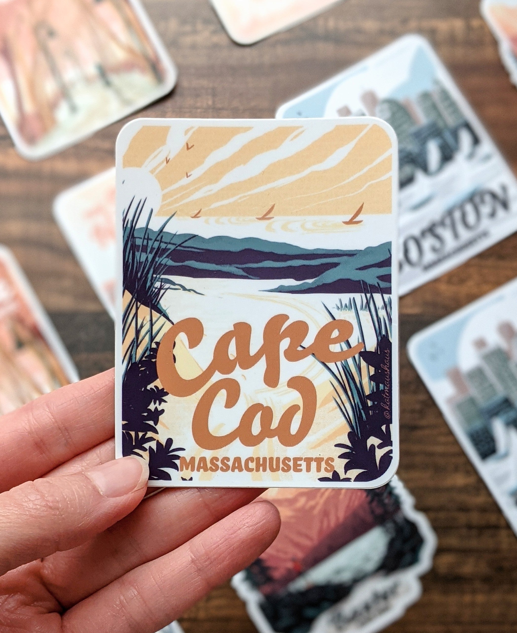 Cape Cod Sticker Map Cape Cod Sticker – Kat Maus Haus Illustration