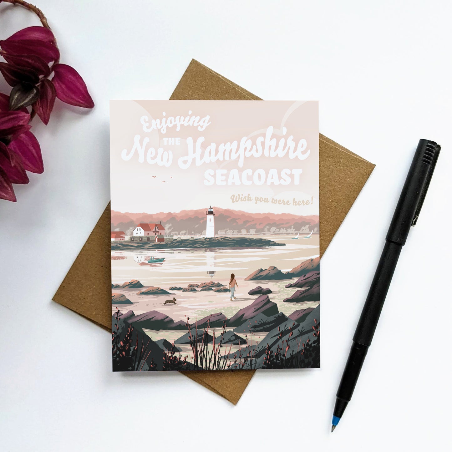 "Enjoying the New Hampshire Seacoast" Greeting Card