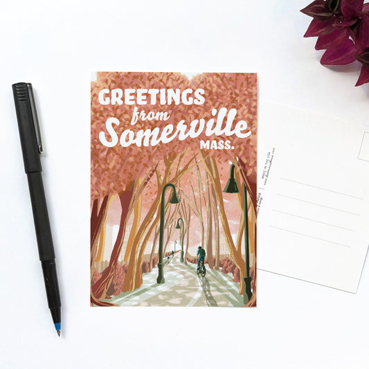 "Greetings from Somerville, MA" Postcard