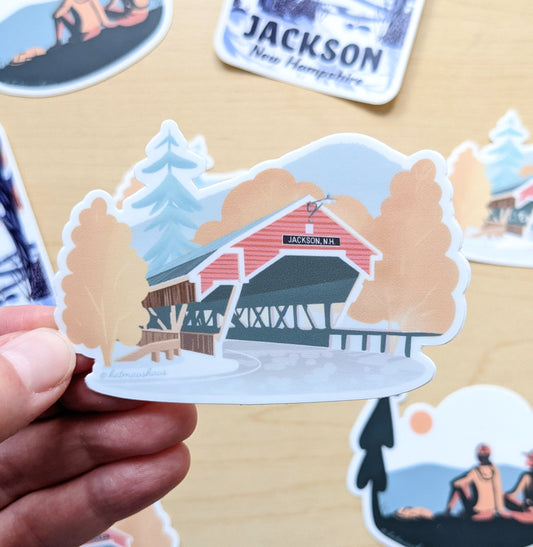 Honeymoon Bridge - Jackson, New Hampshire Sticker