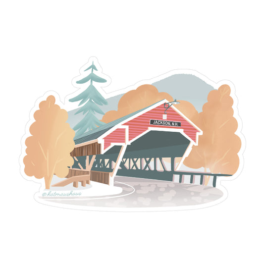 Honeymoon Bridge - Jackson, New Hampshire Sticker