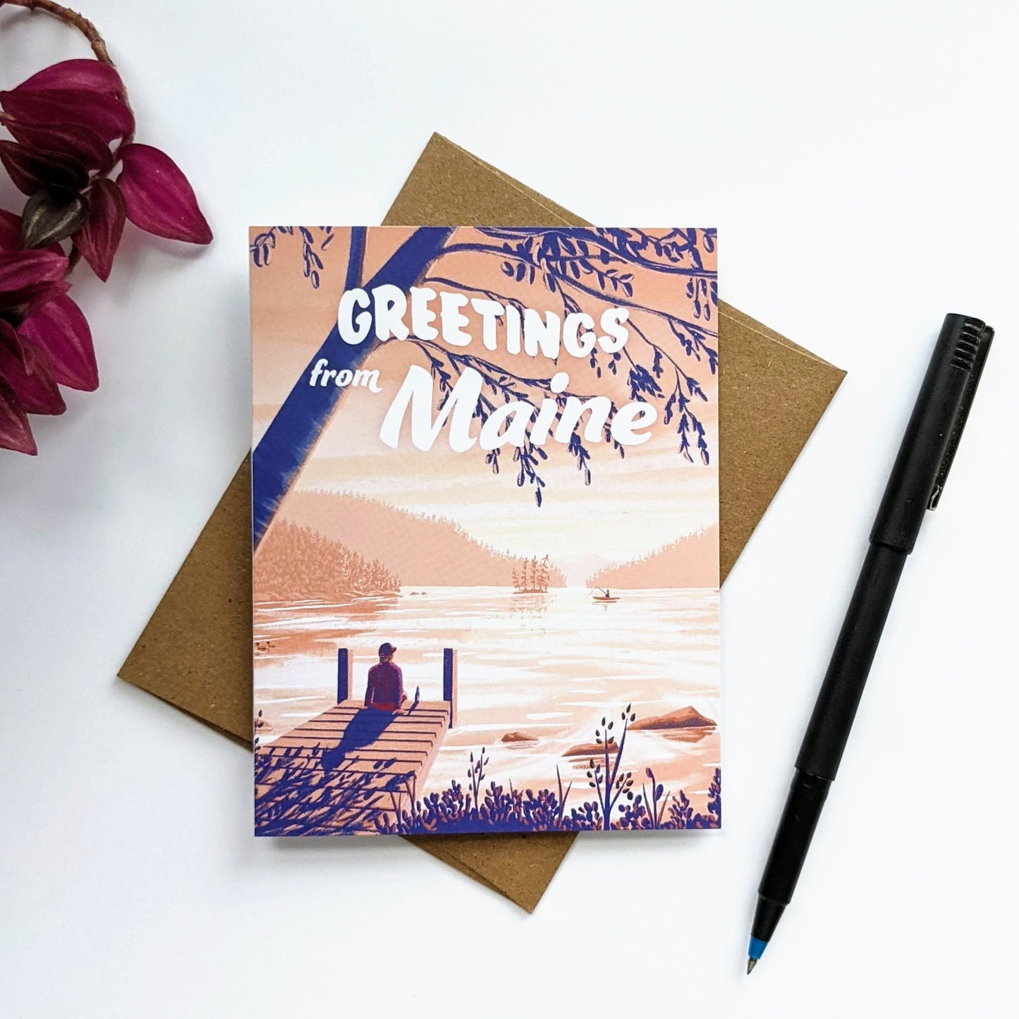 "Greetings from Maine" Greeting Card