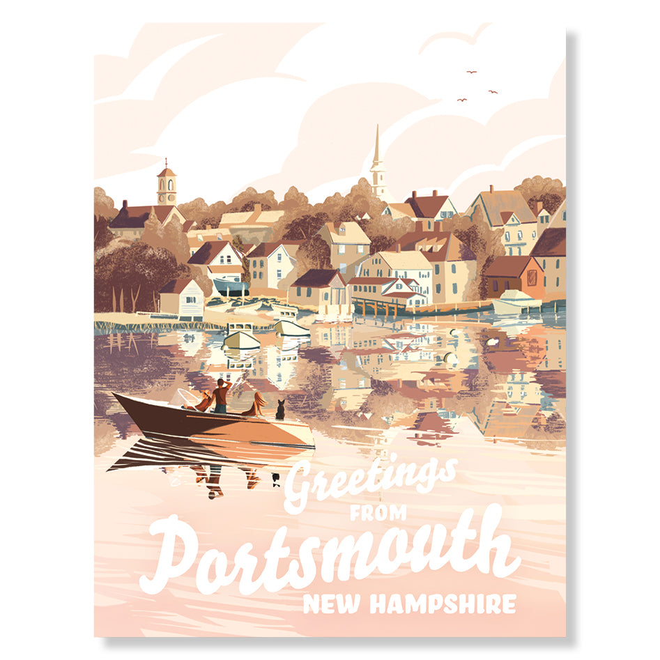 "Greetings from Portsmouth, NH" Greeting Card