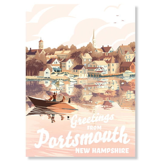 "Greetings from Portsmouth, NH" Postcard