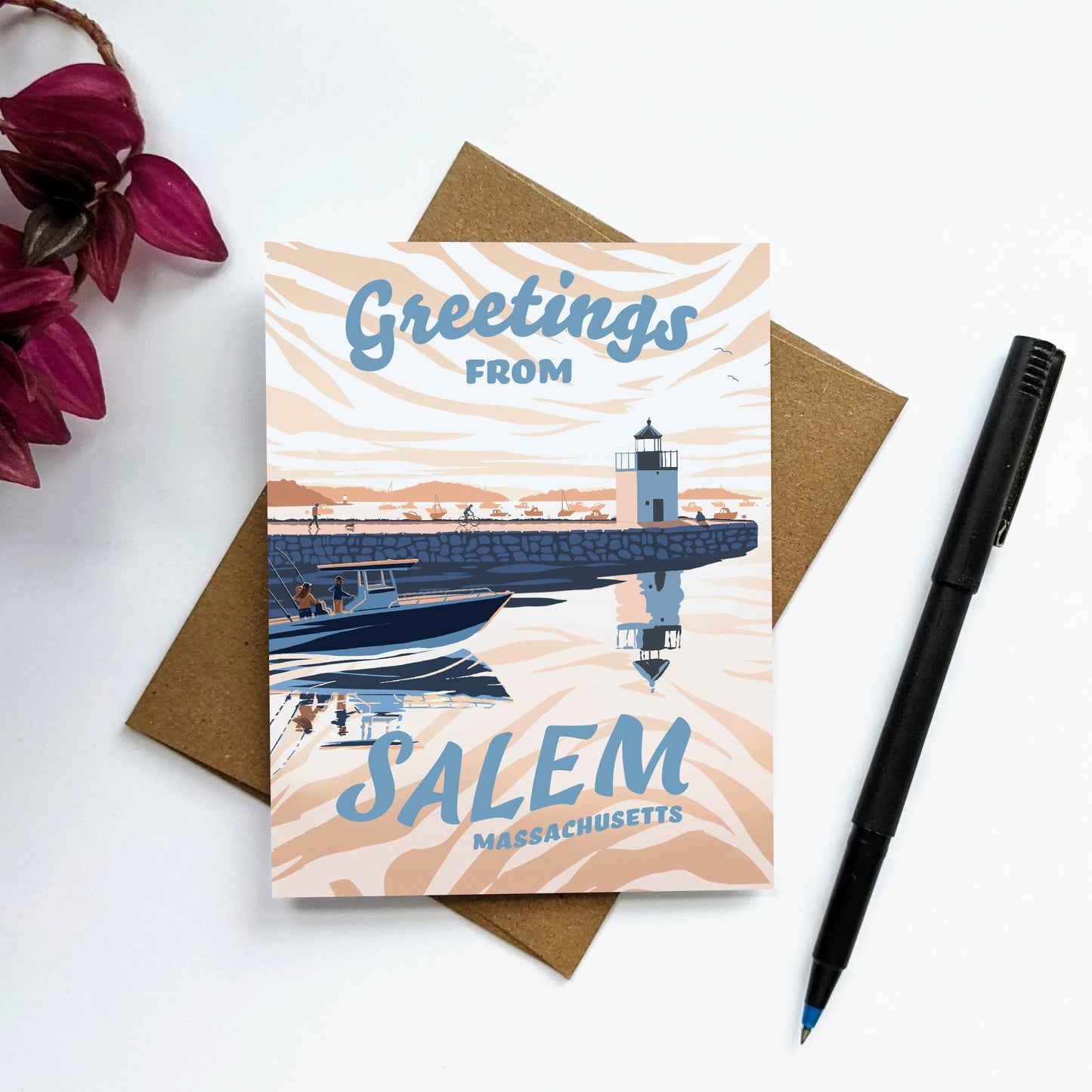 "Greetings from Salem, Massachusetts" Greeting Card