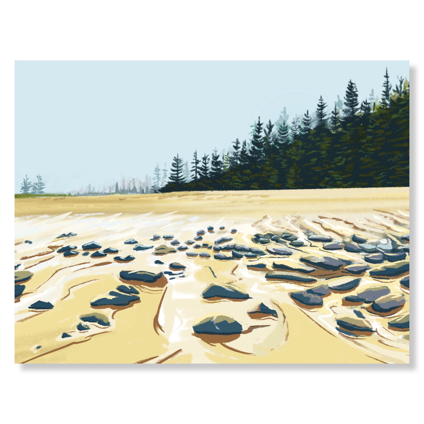 Acadia National Park (Sand Beach), Maine Notecard