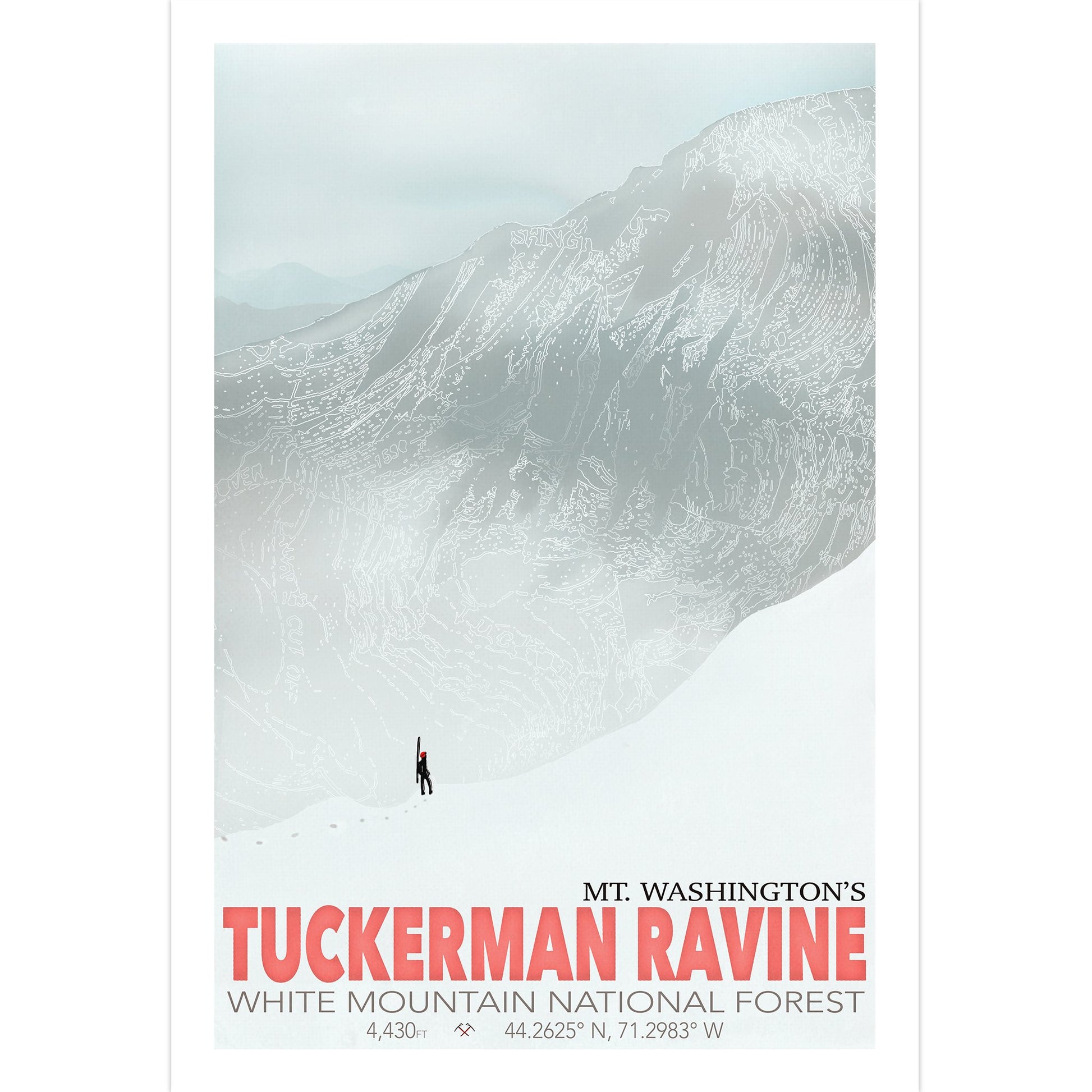 Tuckerman Ravine Art Print 12x18  - Kat Maus Haus